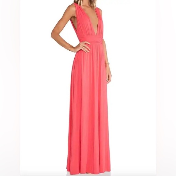 Lovers + Friends Revolve Helena Maxi Dress in Coral - Picture 2 of 9